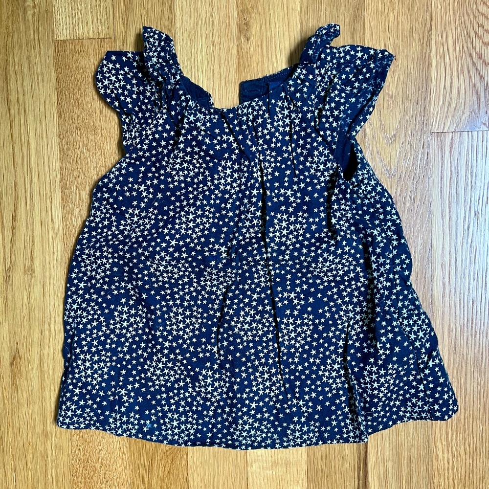Baby Gap Navy Blue Star Print Girls Top Size 2T